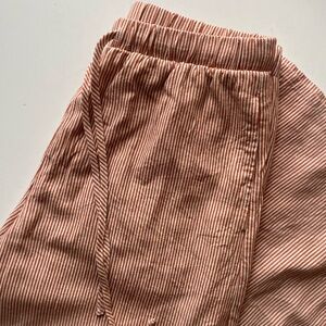 Linen Striped Wide Leg Bottoms